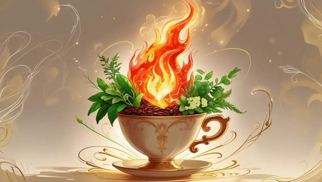 metabolic fire being activated after consuming coffee mixed with a natural blend